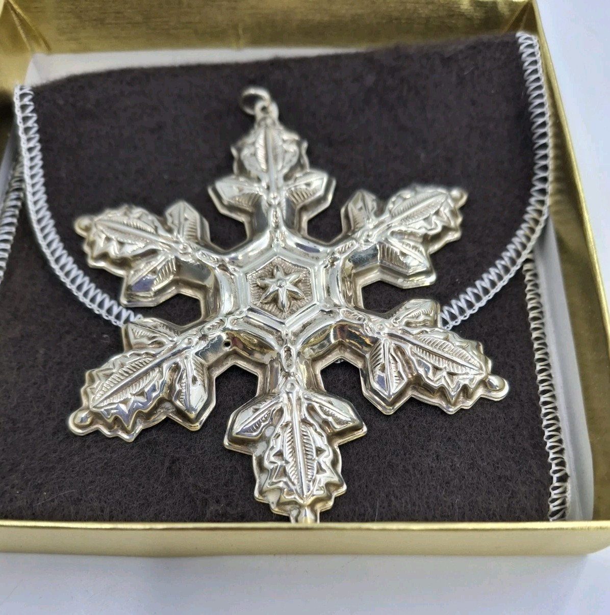 Vintage 925 1997 Gorham Collectible Snowflake Ornament Vintage 925 1997 Gorham Collectible Snowflake Ornament