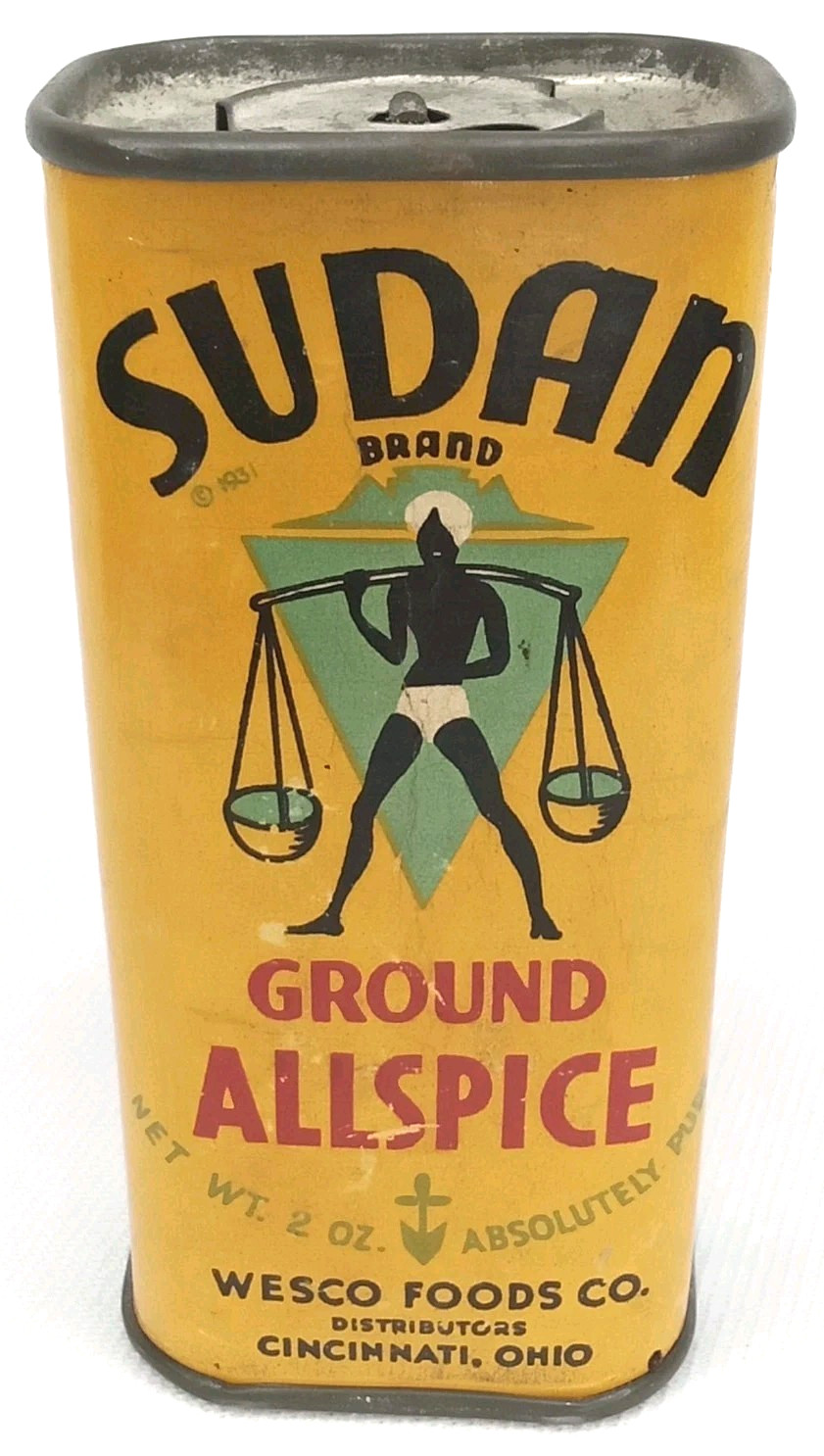 Antique 1930s Advertising Spice Container Christmas Display Wesco Foods Allspice