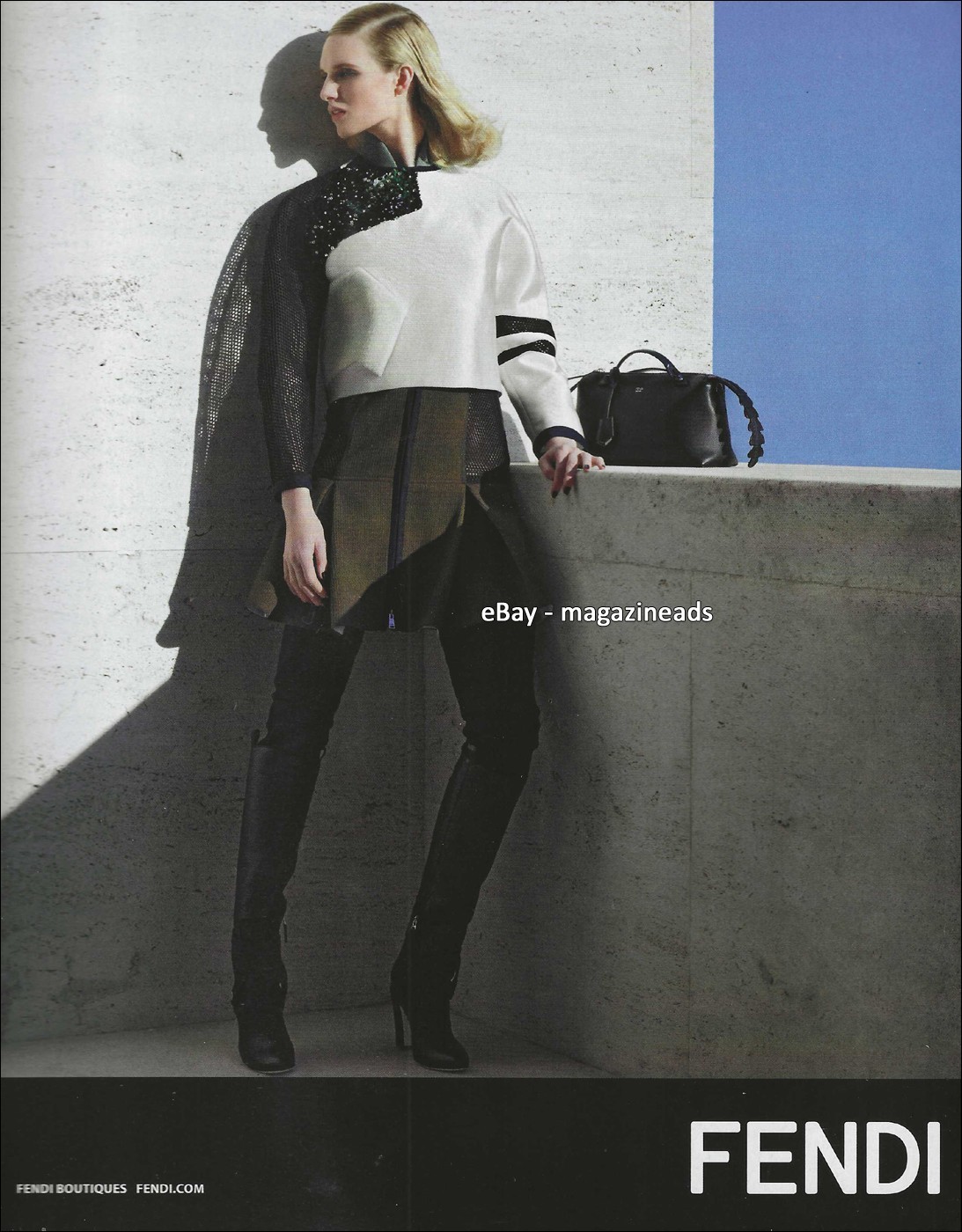 FENDI 1-Page PRINT AD Fall 2014 ASHLEIGH GOOD Karl Lagerfeld