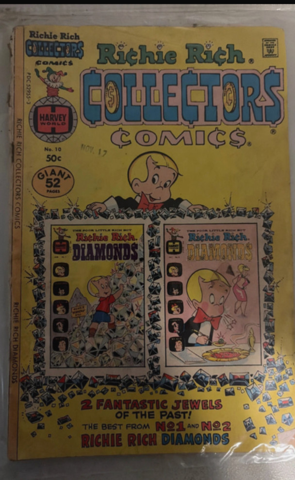 Vintage Richie Rich Collectors Comics Diamonds #1 & #2 Harvey Comic Book Februar