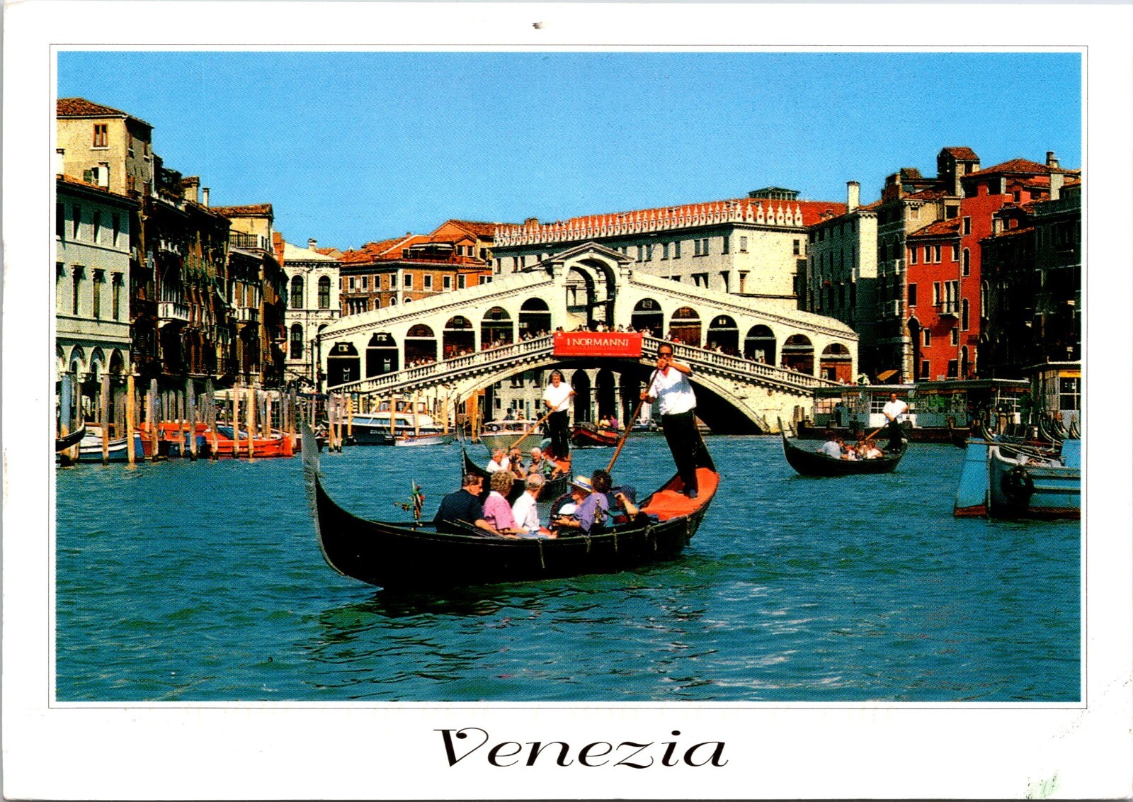 Venezia Venice Italy Posted Postcard Lithograph Art Card