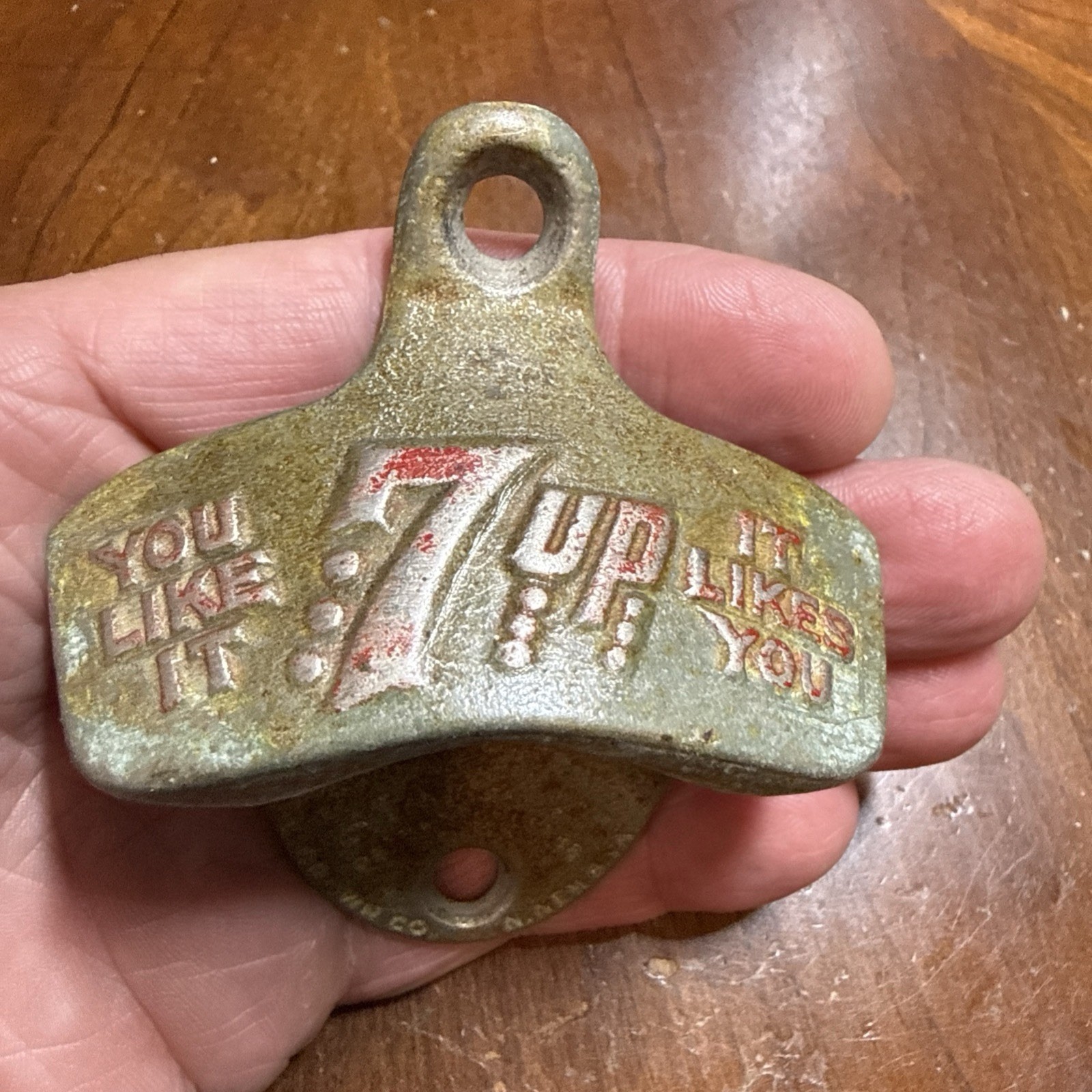 Vintage 7 UP Bottle Opener Starr X Cooler “You Like It It Likes You” 7up Soda 