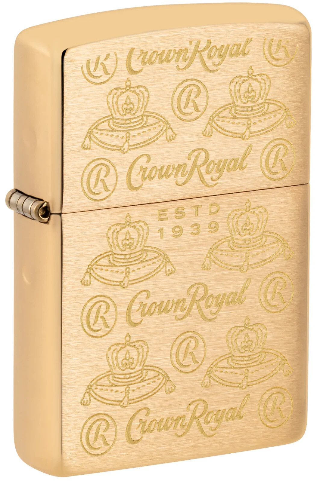 Zippo Crown Royal® Elegance Design Brushed Brass Laser Engrave 46299
