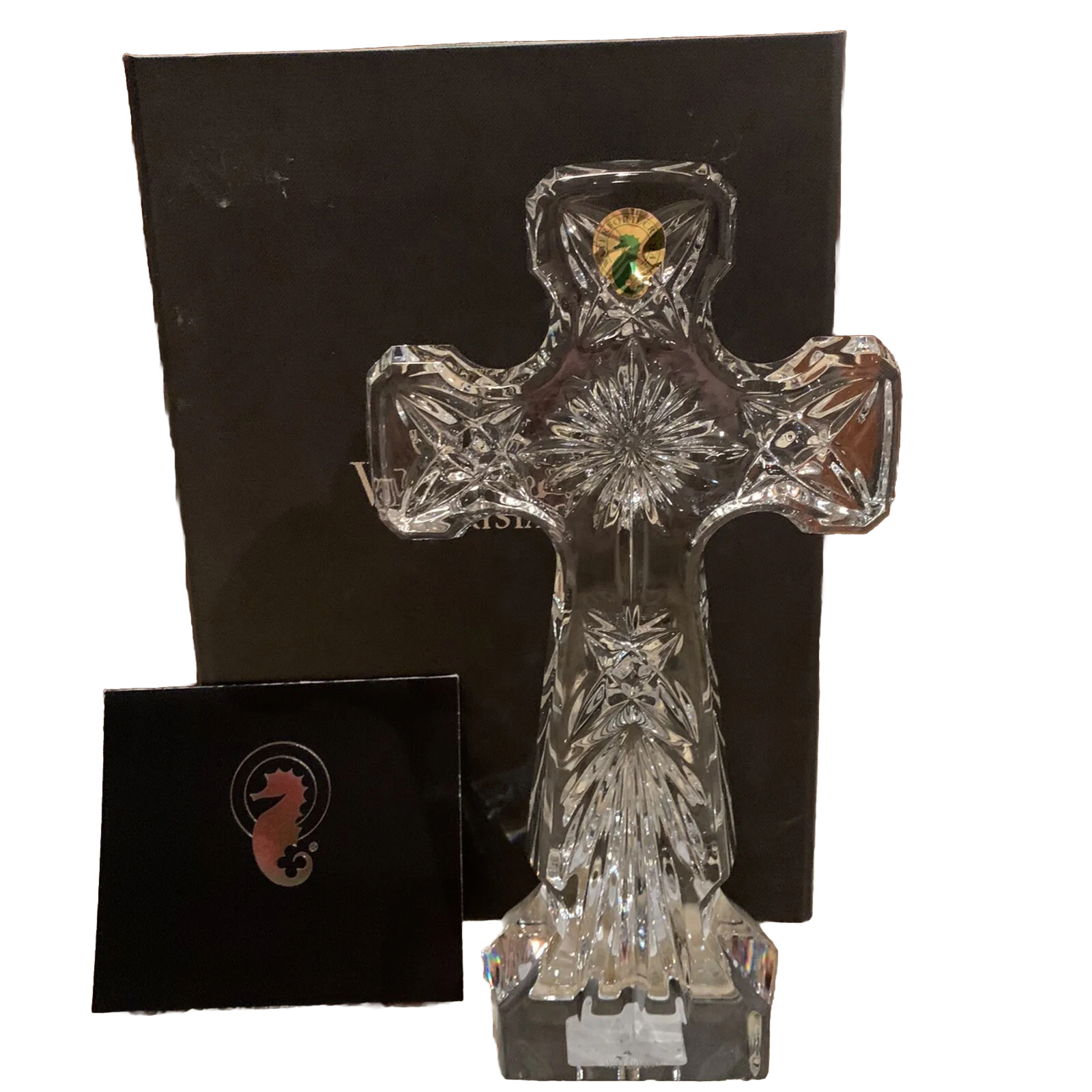 🔮✝️Beautiful Waterford Crystal Spirituality Kells Standing Cross Easter
