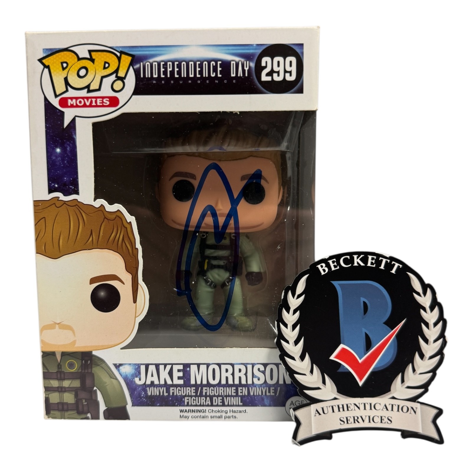 Liam Hemsworth Signed Autograph  Independence Day Resurgence Funko Pop 299 BAS