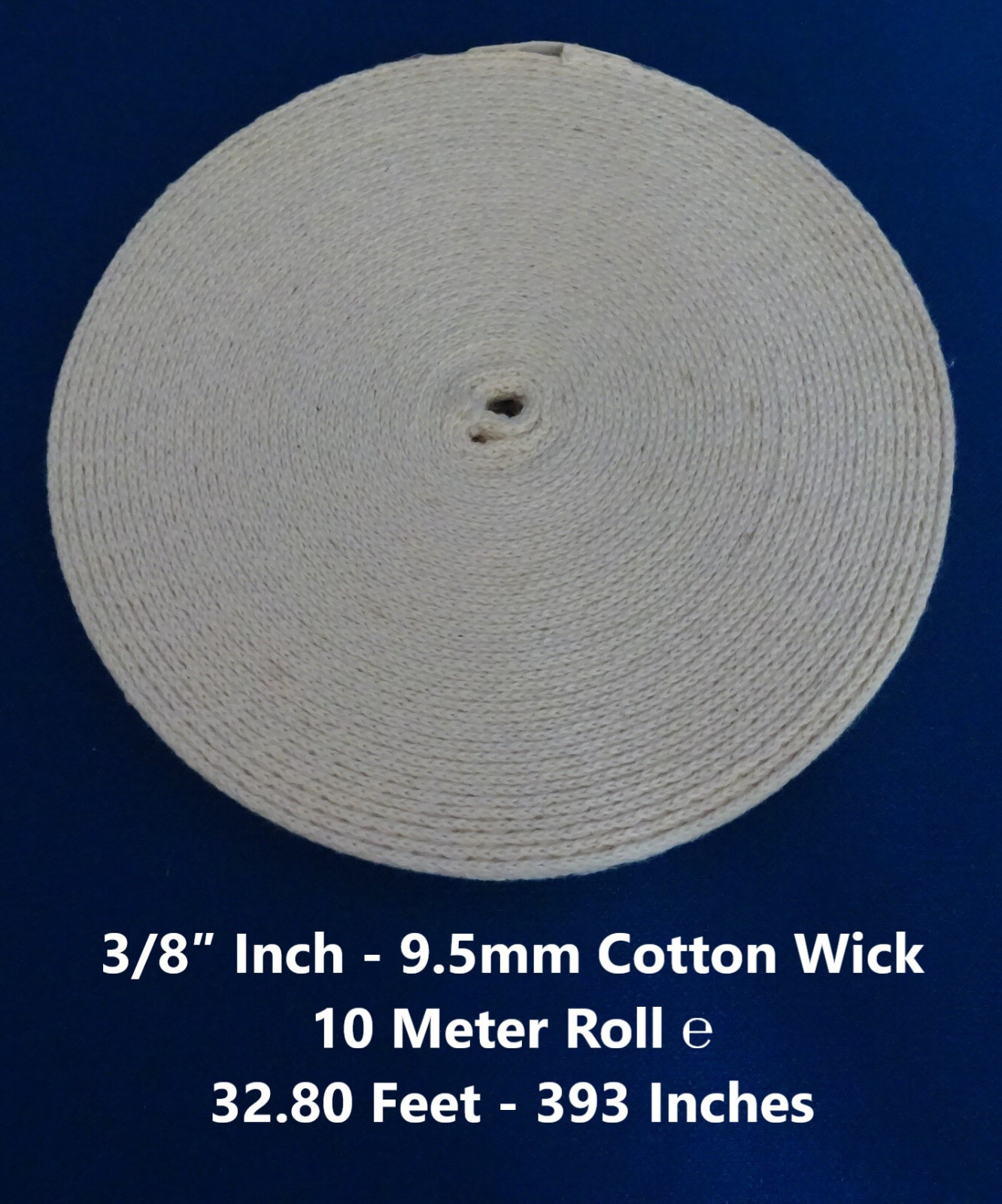 9.5mm - 3/8″ Inch Oil Lamp Lantern Wick 10 Meter Roll ℮  Worldwide