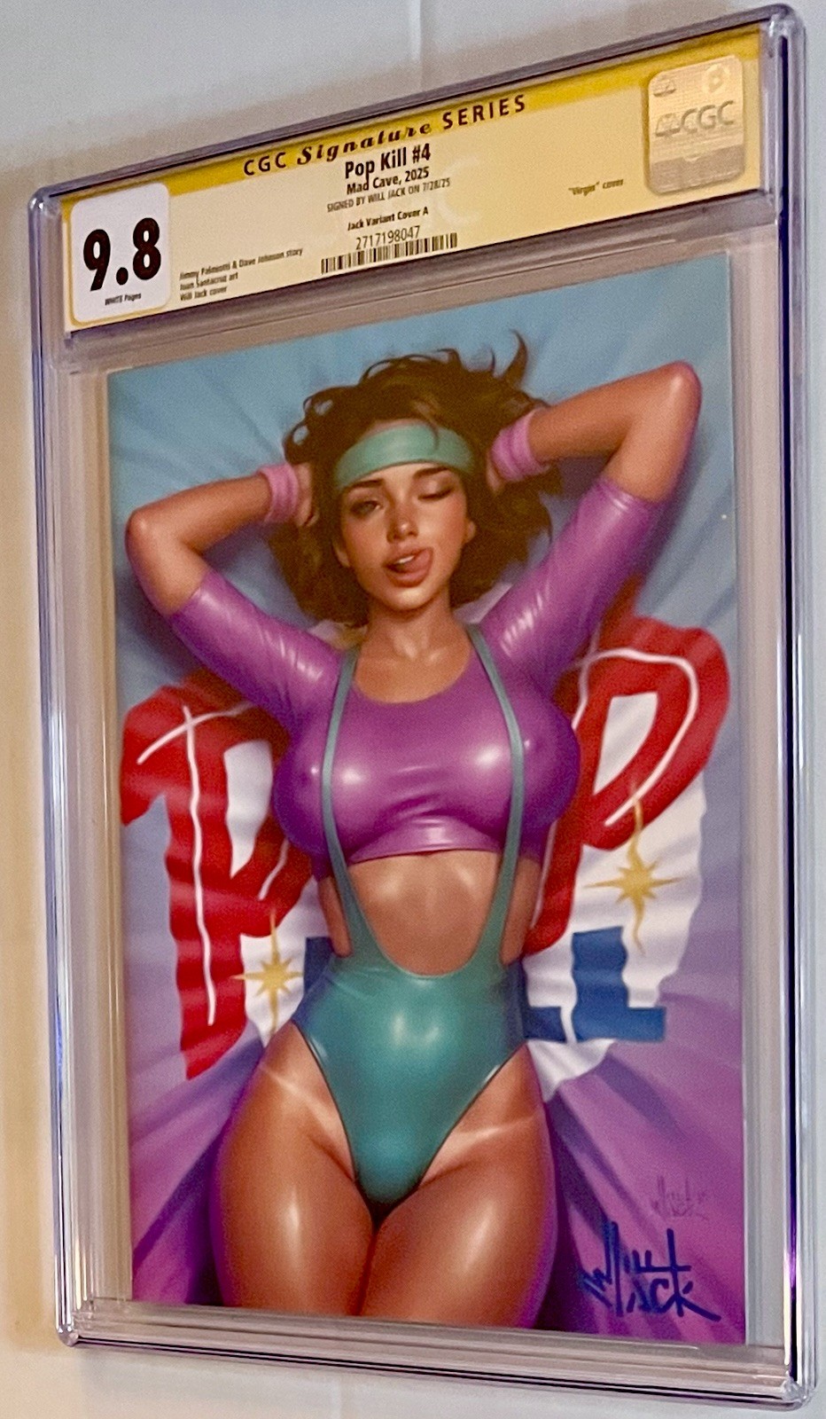 Pop Kill #4 CGC 9.8 JSA (2025) - Signed Jack Virgin Variant Cover A - LTD 1000