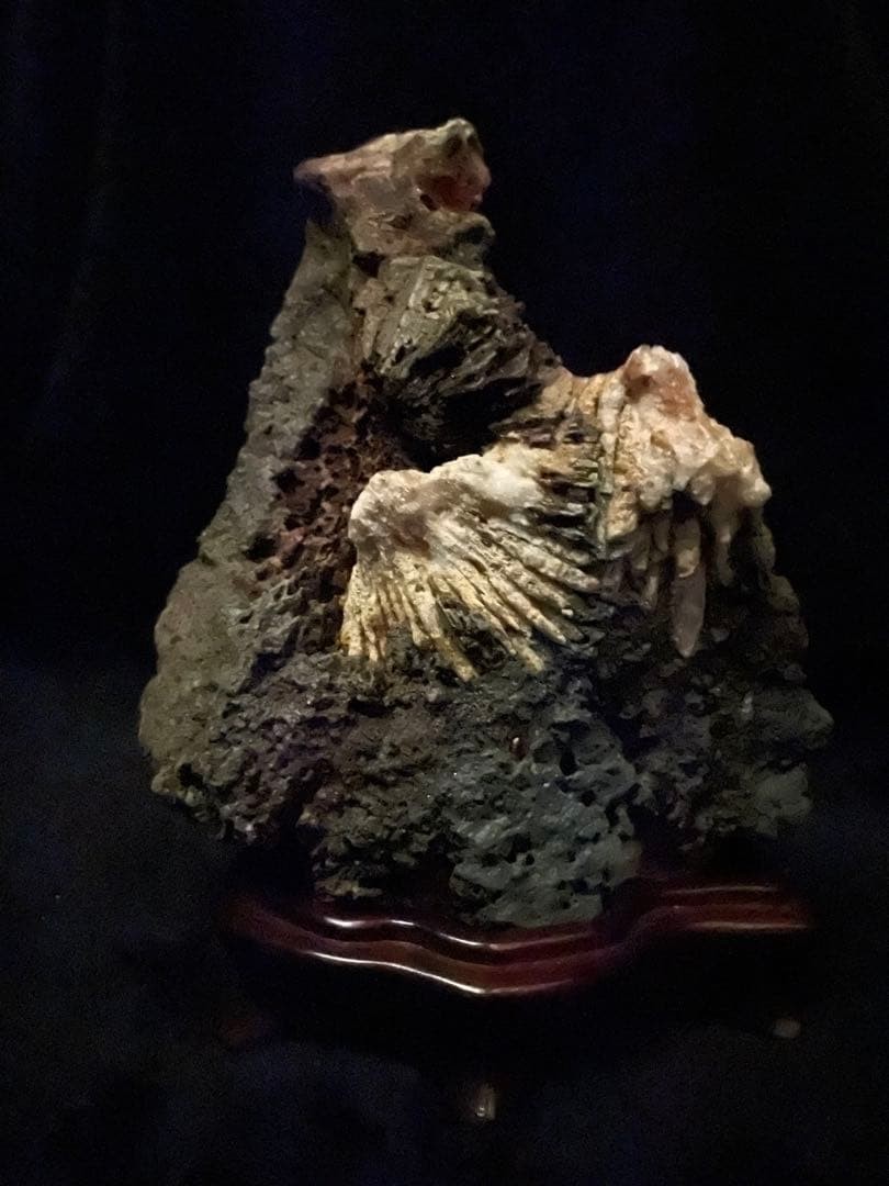 Gunma Shimonita Chrysanthemum Stone 950g Unpolished Suiseki