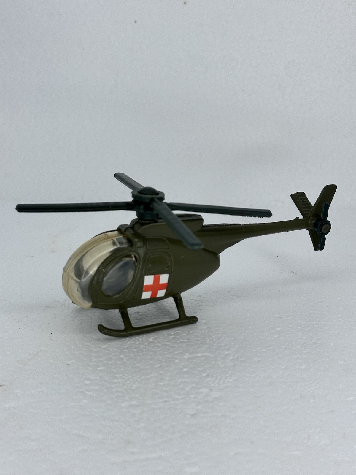 Military Medic Helicopter Chopper Diecast Metal and Plastic