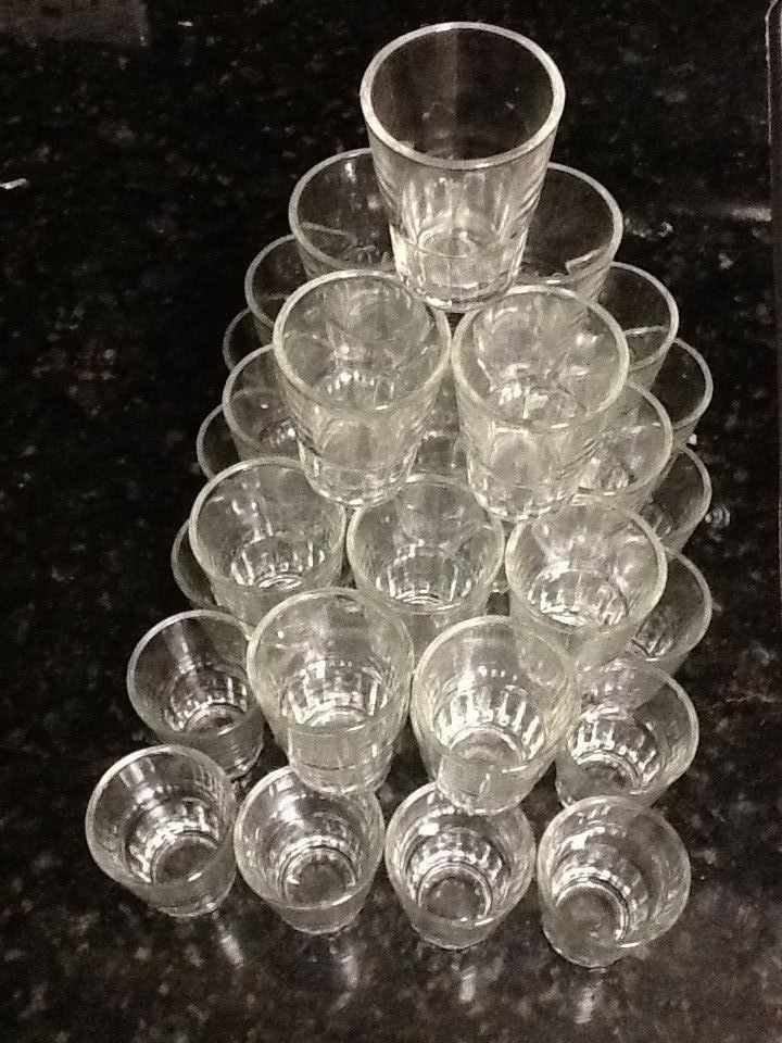 3 Dozen Shot Glasses Glass Barware Shots Drink Whiskey Vodka Fire Water 2 oz 