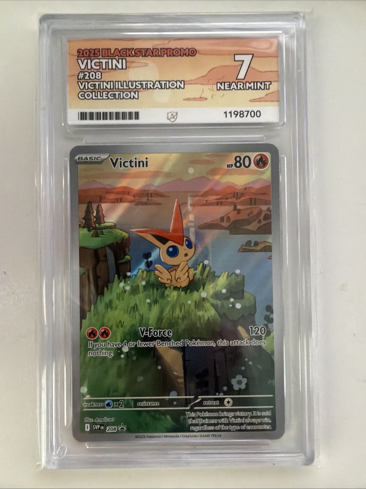 Victini Promo 208/SV-POKÉMON Black Star Promo Card ACE 7 Victini Promo 208/SV-POKÉMON Black Star Promo Card ACE 7