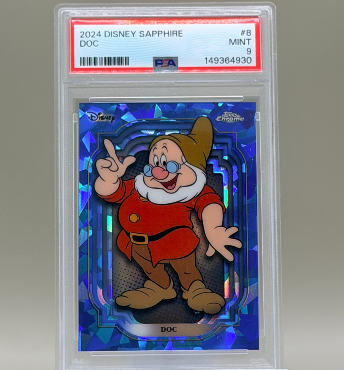 2024 Topps Chrome Disney Sapphire Doc PSA 9