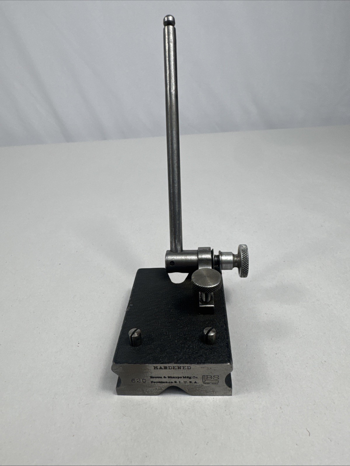 Brown & Sharpe No. 620 Surface Gage Indicator Base Hardened Machinist Tool