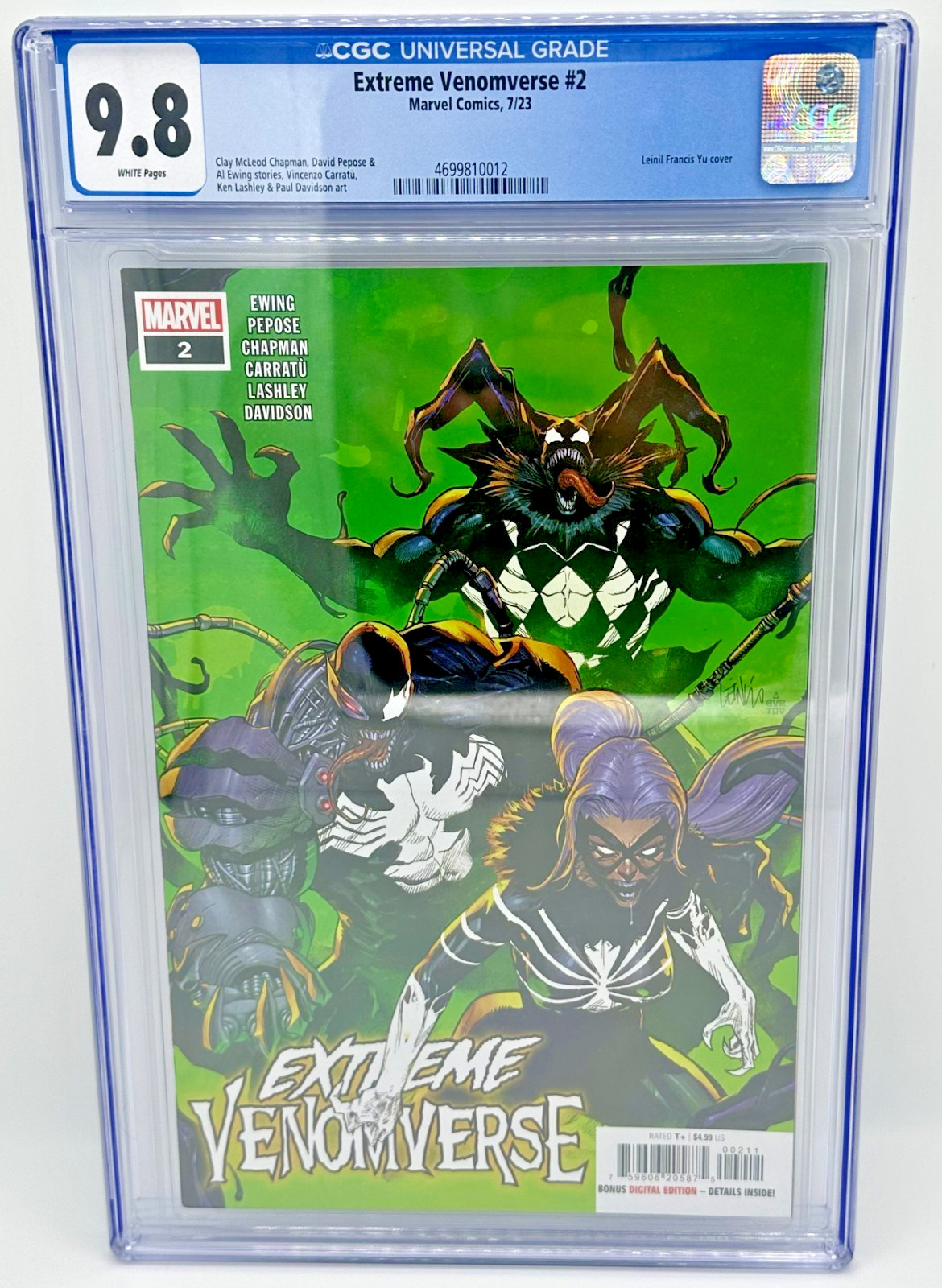 Extreme Venomverse #2 Leinil Francis Yu - first app cyborg Venom 9.8 CGC, 2023
