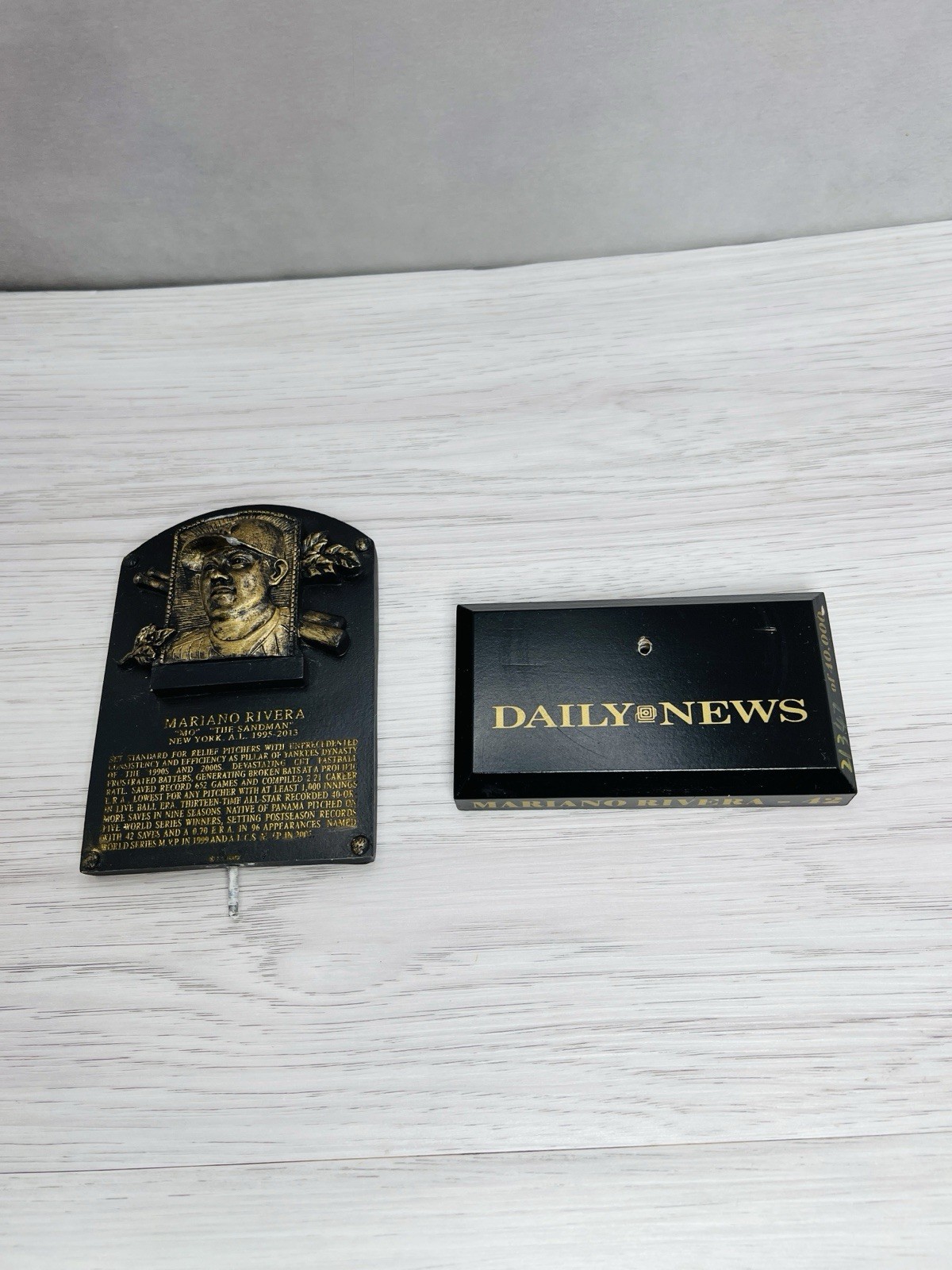 Mariano Rivera Plaque New York Yankees SGA Limited Monument Hall Fame Daily News