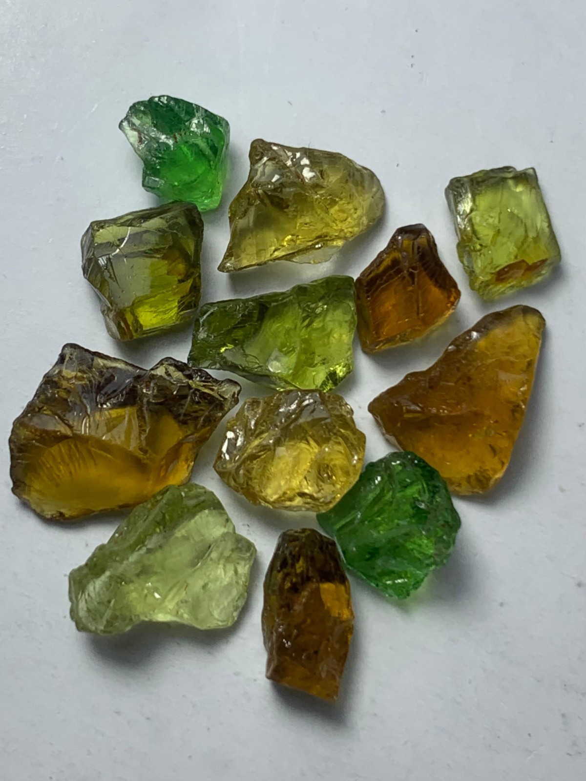20 carat natural top quality chrome  tourmaline lot feceted grade from africa