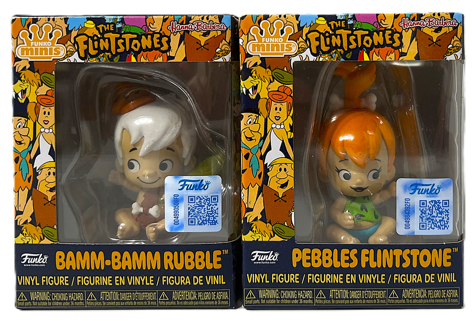Lot of 2 Funko Minis The Flintstones PEBBLES & BAMM-BAMM 2.5