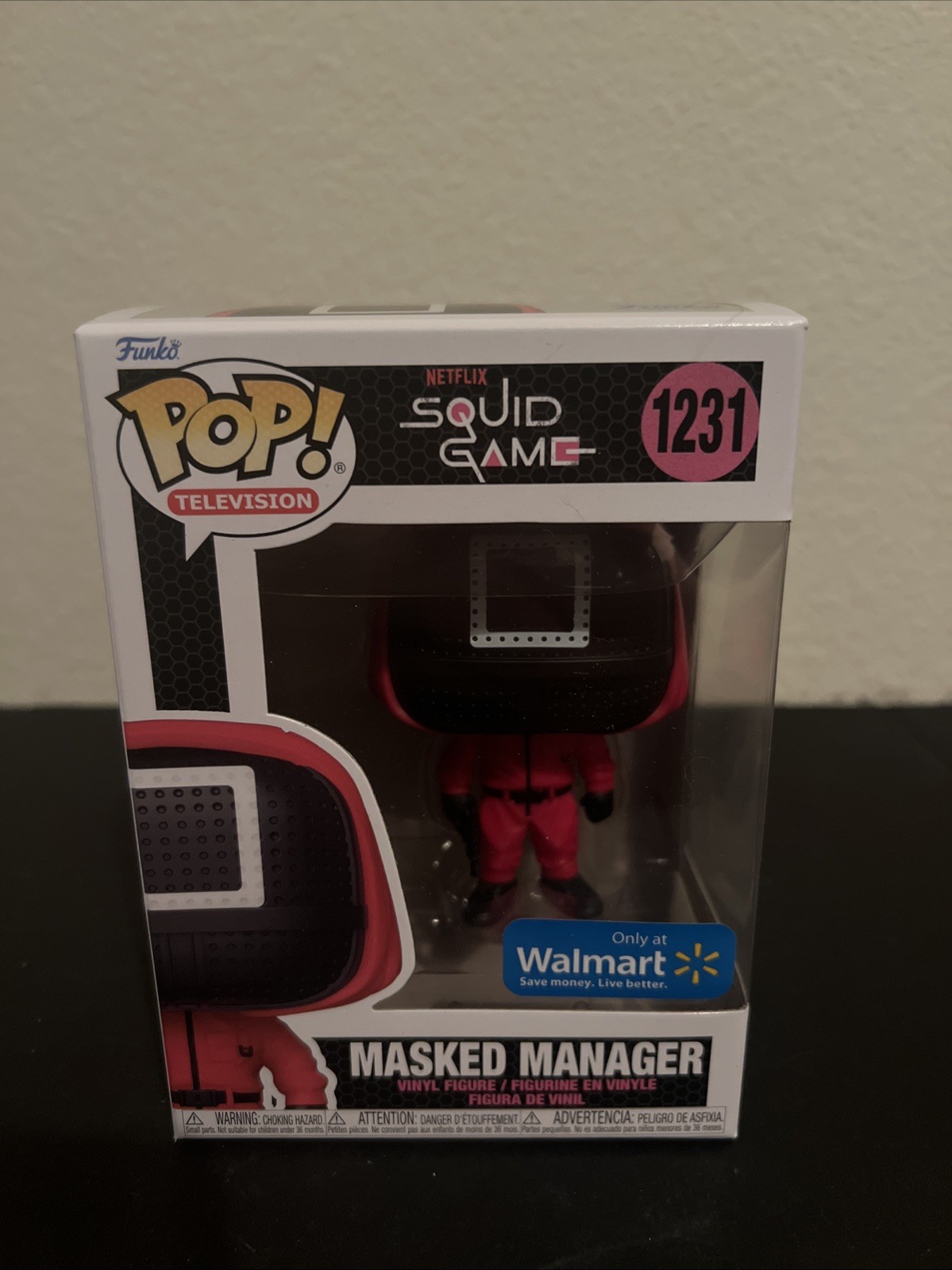 Funko Pop Vinyl: Netflix Squid Game Masked Manager - Walmart Exclusive #1231 Funko Pop Vinyl: Netflix Squid Game Masked Manager - Walmart Exclusive #1231