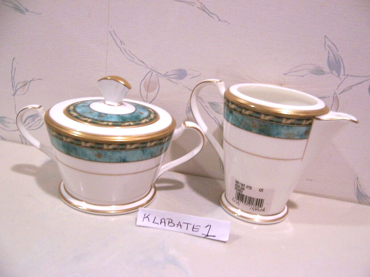 NEW Noritake WOODLAWN Sugar Bowl & CREAMER SET - NEW IN BOX