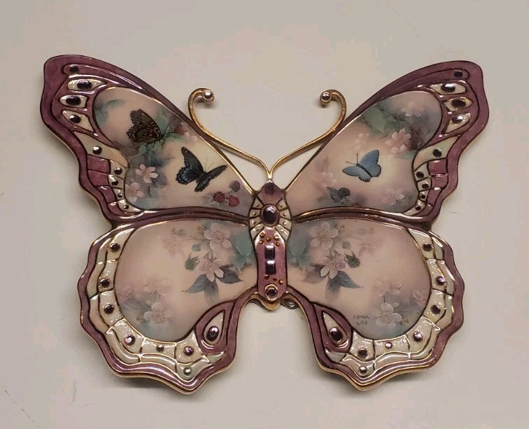 Enchanted Wings by Lena Liu Jewels Of Nature Butterfly Plaque, Bradford Exchange