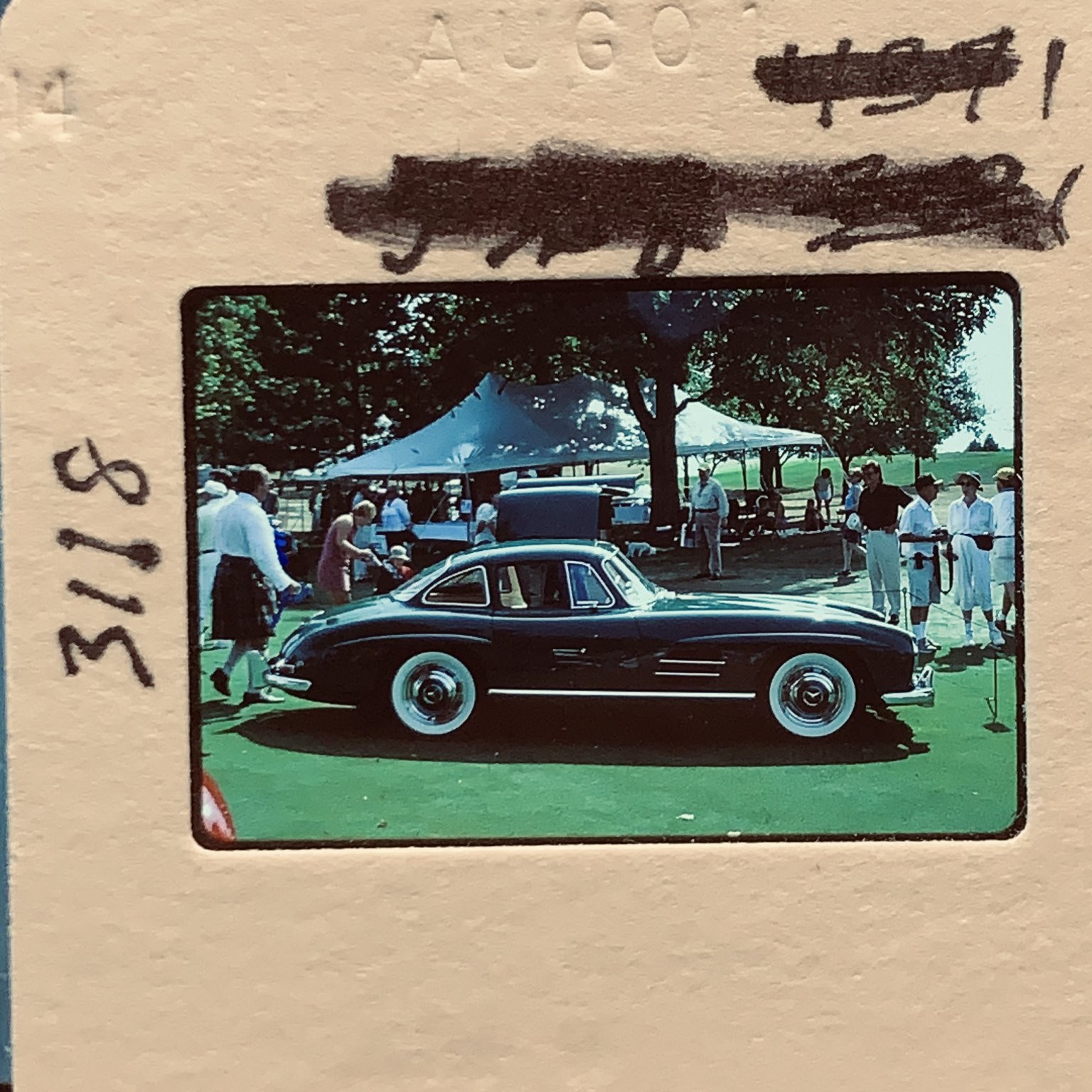 Vintage 1971 35mm Slide Classic Mercedes-Benz 300 SL Gullwing Car Show Event Vintage 1971 35mm Slide Classic Mercedes-Benz 300 SL Gullwing Car Show Event
