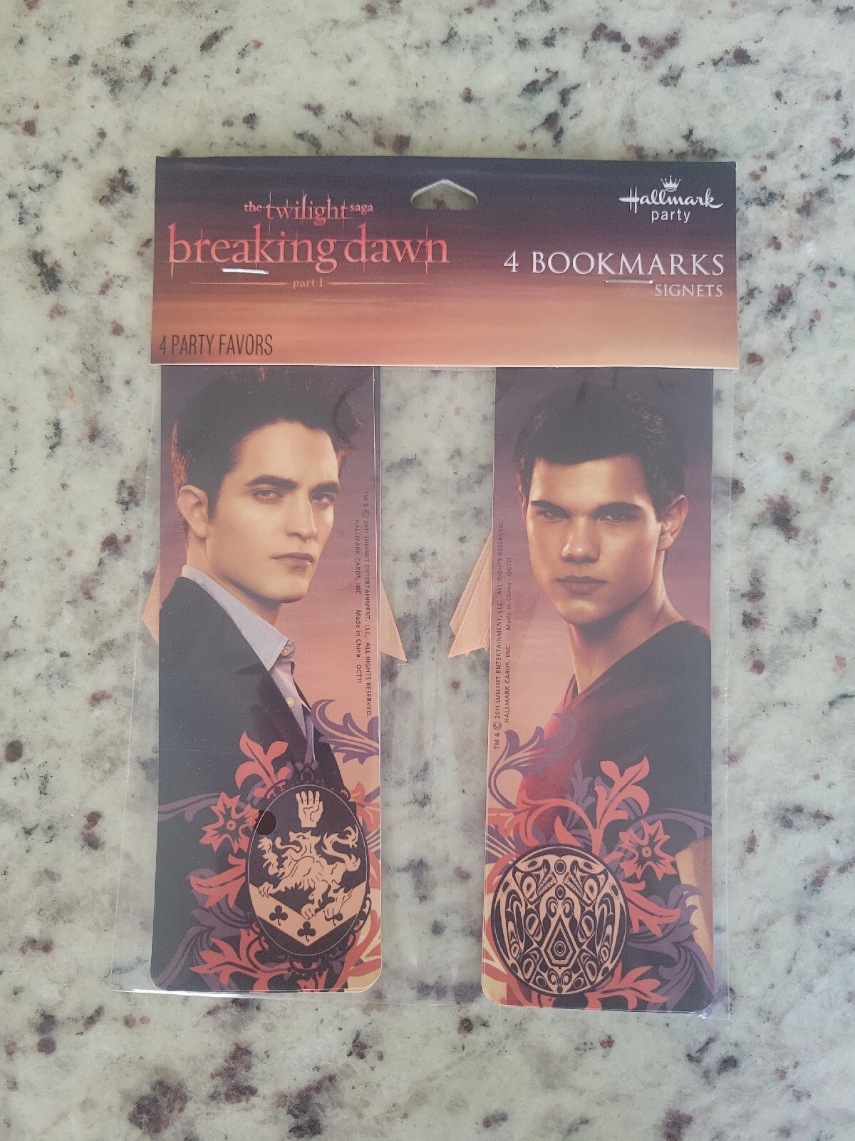Hallmark Twighlight Breaking Dawn Bookmarks ☆ 4 Pack ☆ New In Package ☆ 
