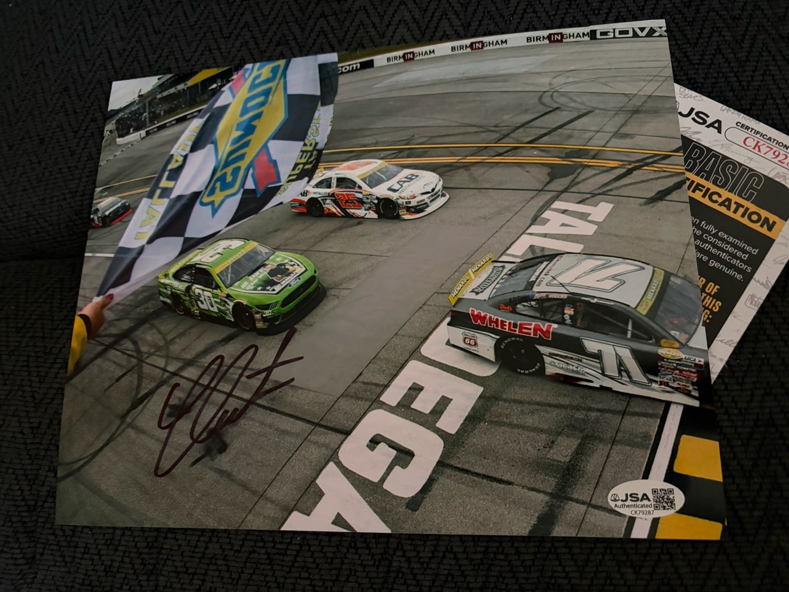Cleetus McFarland Signed 8x10 Photo JSA Authentication COA Talladega Arca 2026