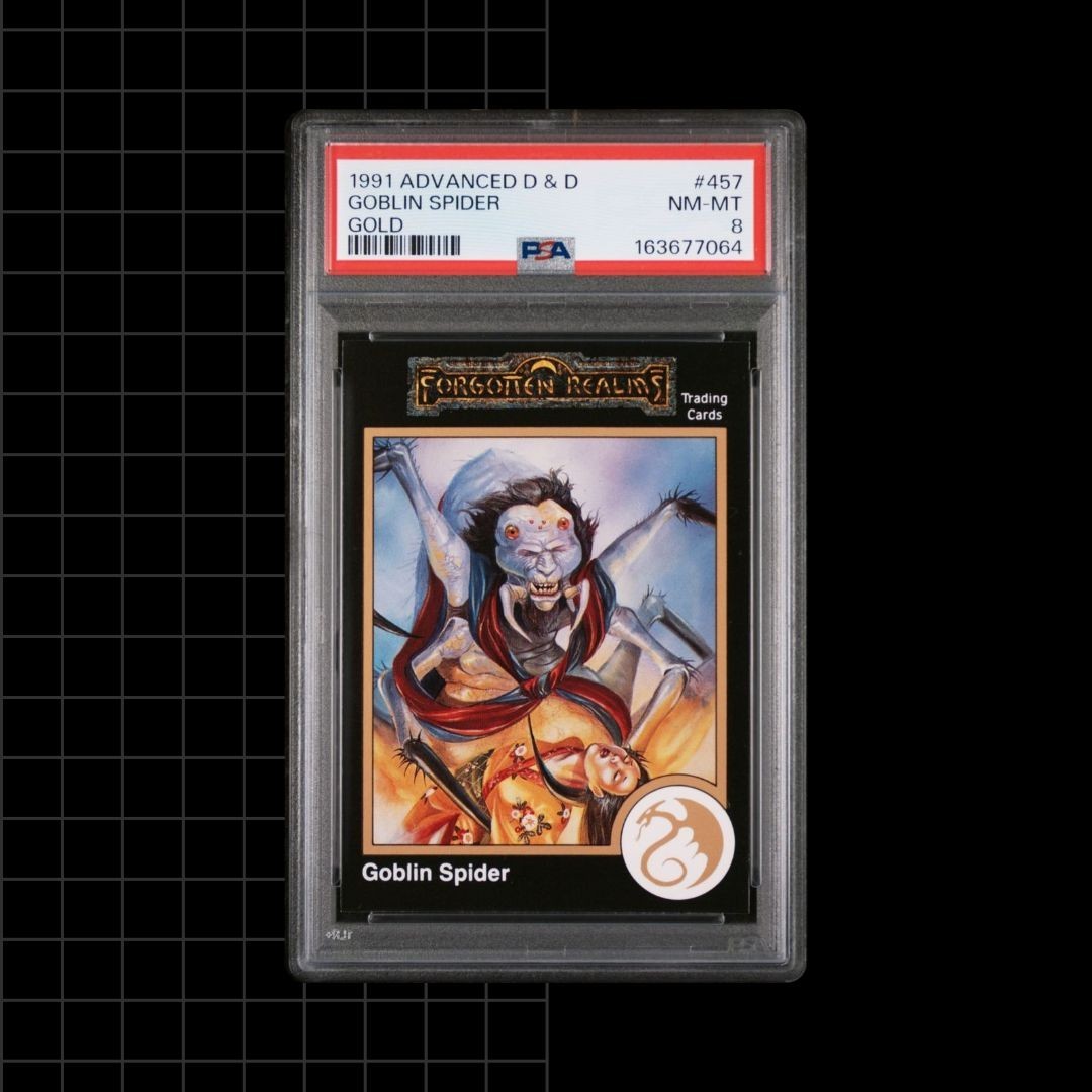1991 Advanced Dungeons and Dragons Goblin Spider 457 Gold PSA 8