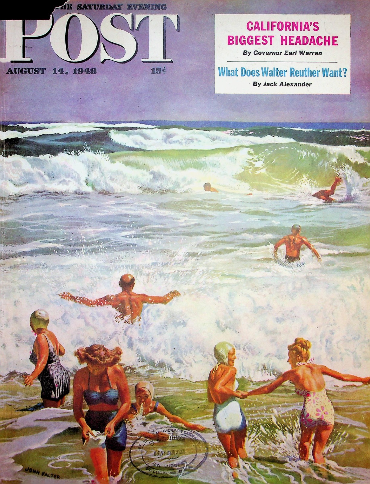 Original 1948 Vintage print: Post Magazine Cover \