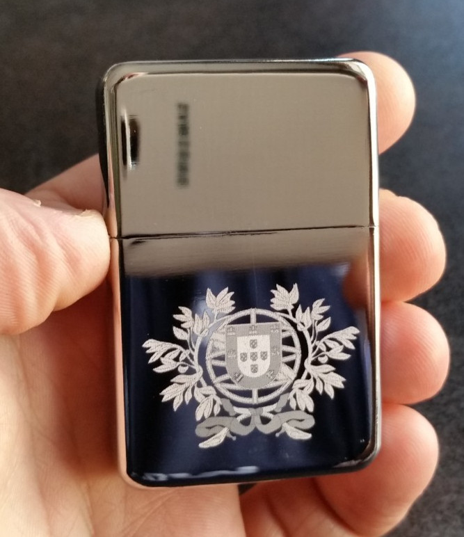 Portugal Coat of Arms Engraved Lighter With Gift Box - FREE ENGRAVING Portugal Coat of Arms Engraved Lighter With Gift Box - FREE ENGRAVING