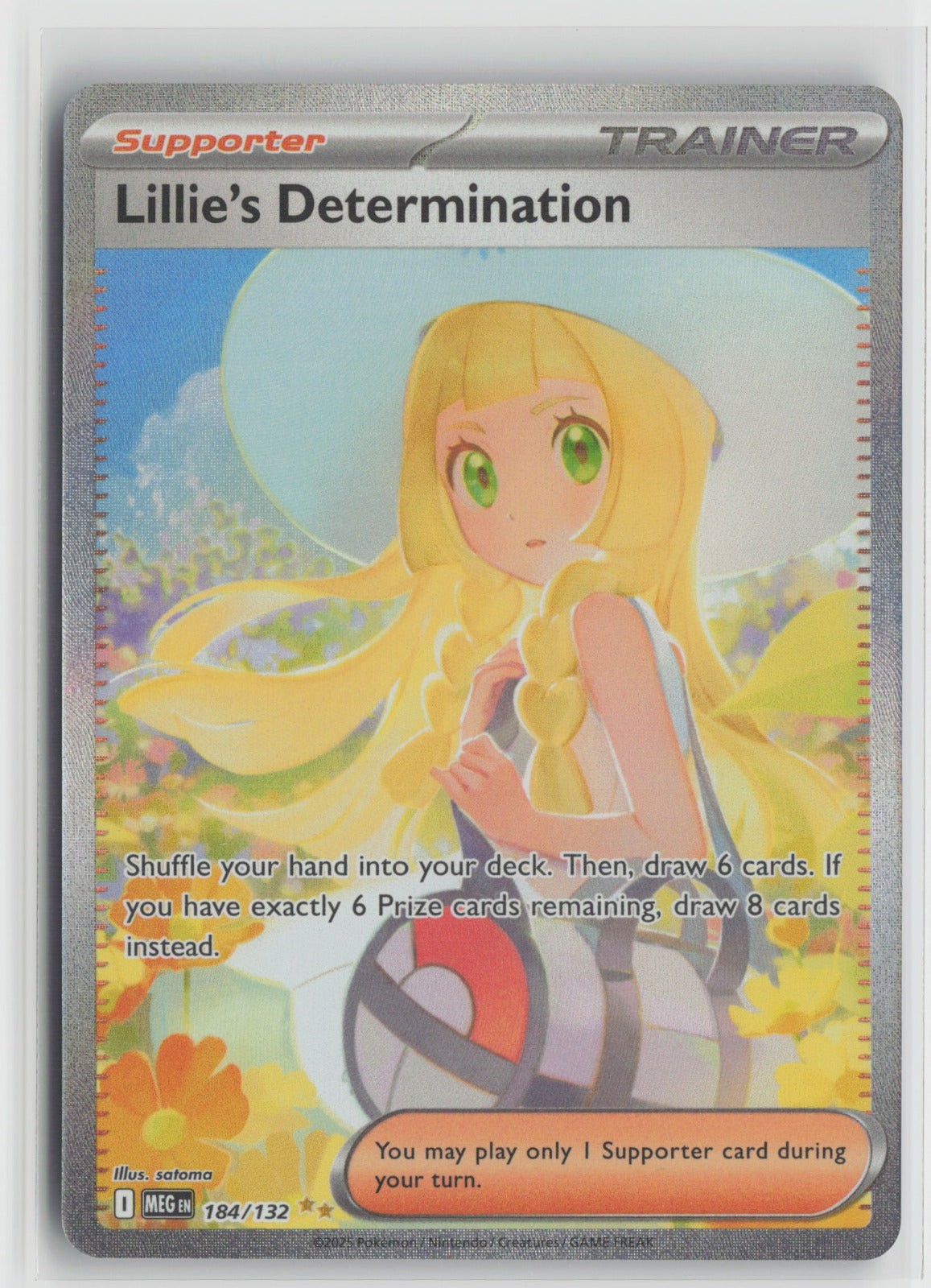 Lillie\'s Determination Special Illustration Rare Holo MEG 184/132 NM