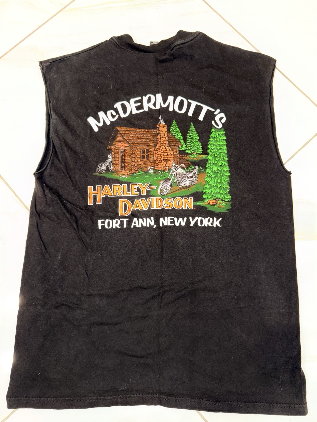 Harley Davidson McDermott\'s Fort Ann Graphic Sleeveless T-Shirt