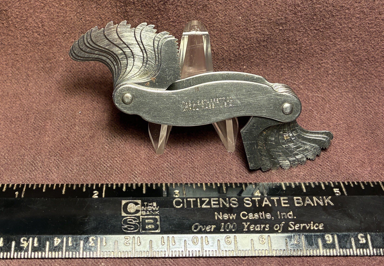 L. S. Starrett No. 473 Thread Screw Pitch Gauge From GM Machinist Estate 9-19