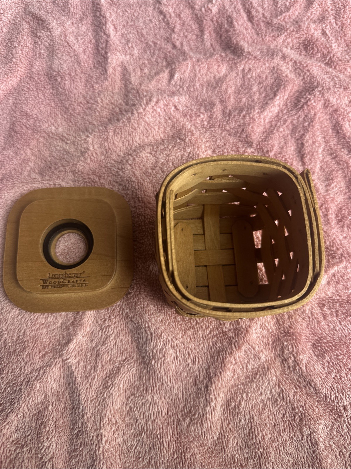 Longaberger 2004 Paperclip Basket  With Magnetic Wood Lid