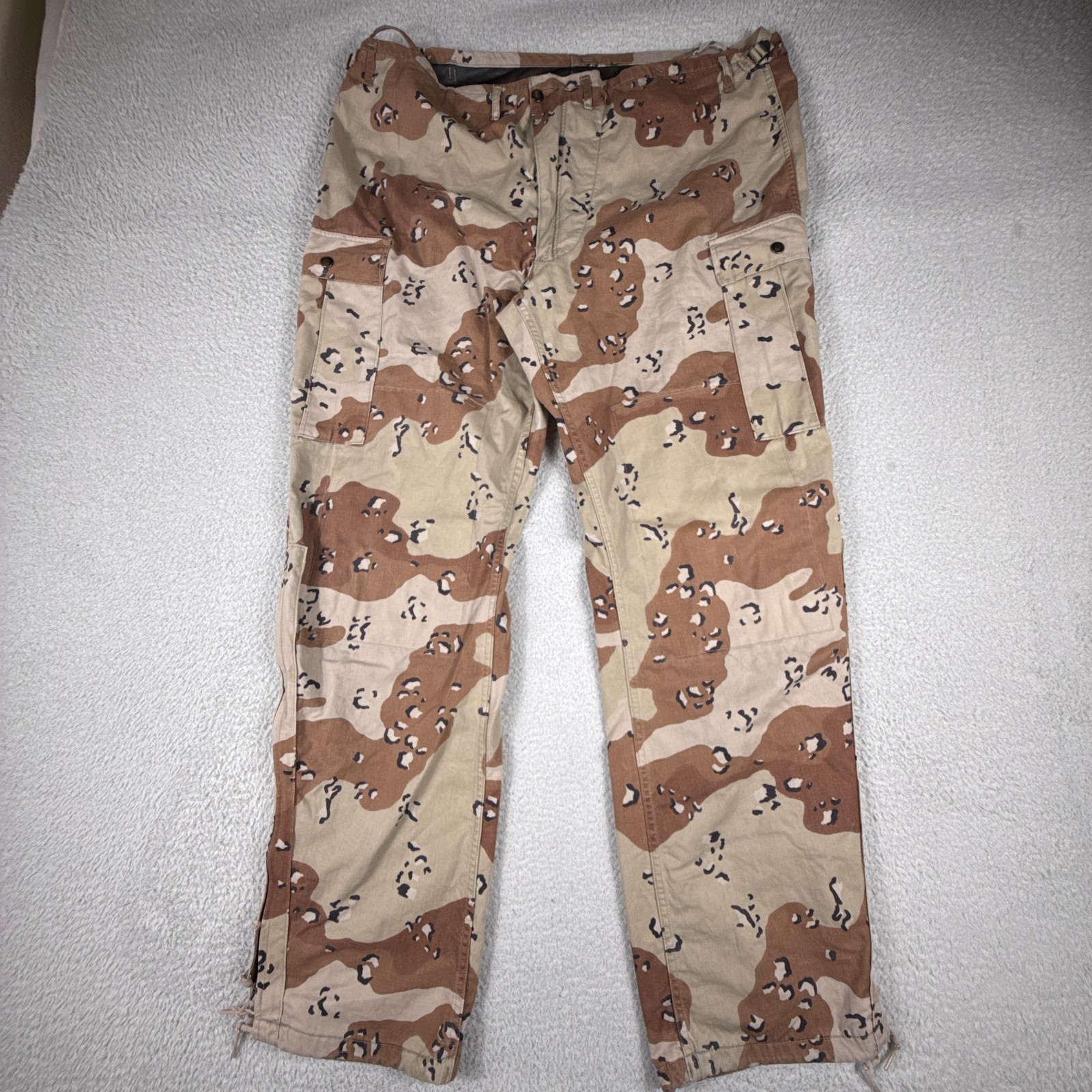 VTG US Military Pants Mens Large Desert Camo Chemical Protective Chocolate Chip
