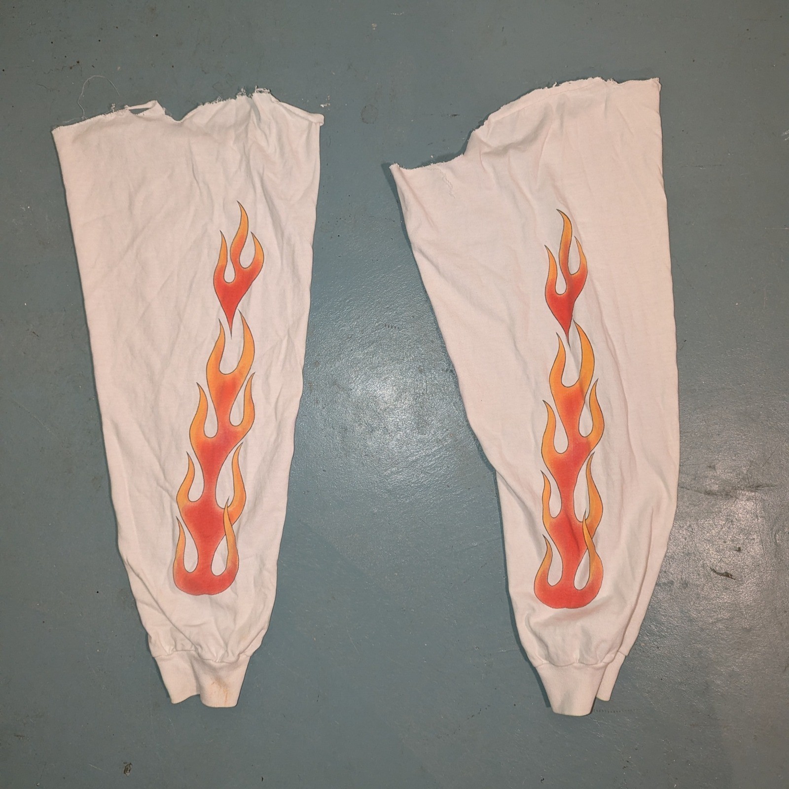 Vtg y2k Harley Davidson flame sleeves white XL Vtg y2k Harley Davidson flame sleeves white XL