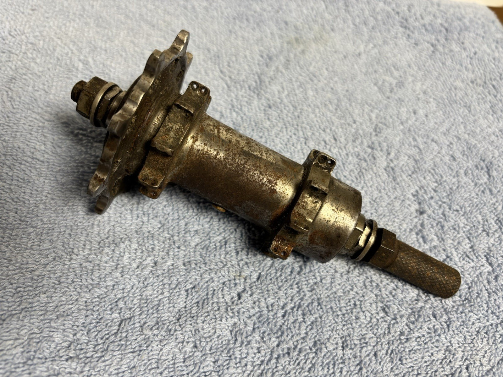 Antique 1890\'S /1900\'s Circa Straight Pull Fix Gear 36 Hole 1 Pitch Rear Hub