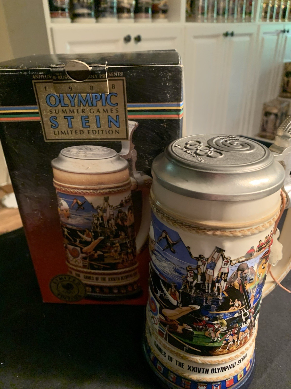 Gerz German Lidded Stein 1988 Seoul Olympics Breweriana Germany