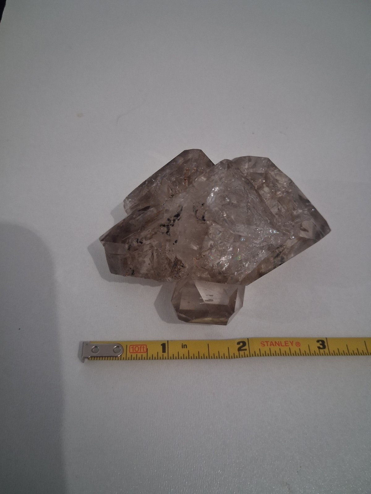 Large HERKIMER DIAMOND quartz crystal (166 Grams) Faceted On All Sides