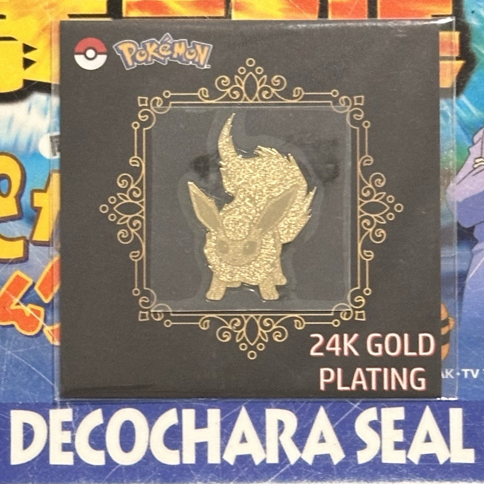 Flareon 24K Gold Pokémon Sticker Korean Striking Popping Candy Promo Insert NM