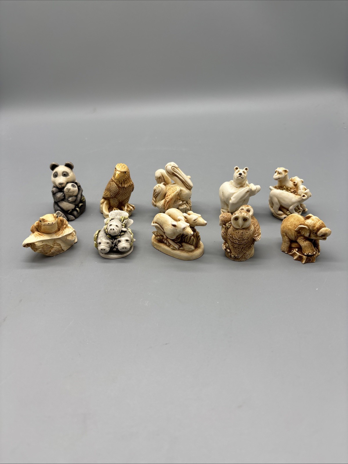 Lot Of 10 Harmony Kingdom Wee Beastie Figurine Panda Eagle Owl Elephant Frog Lot Of 10 Harmony Kingdom Wee Beastie Figurine Panda Eagle Owl Elephant Frog