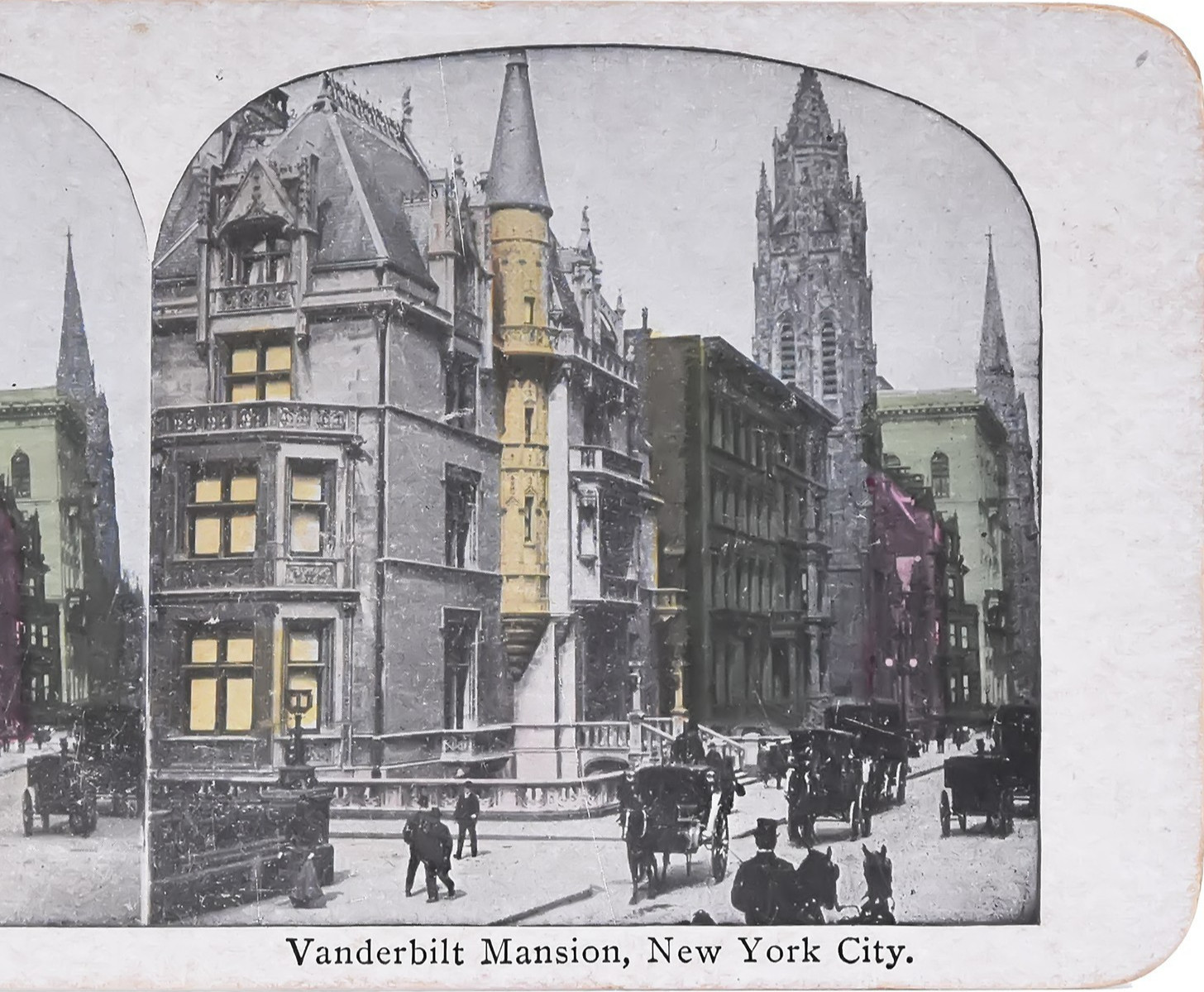 1895 Vanderbilt Mansion on  Fifth  Ave New York City Stereoview Card– PC193