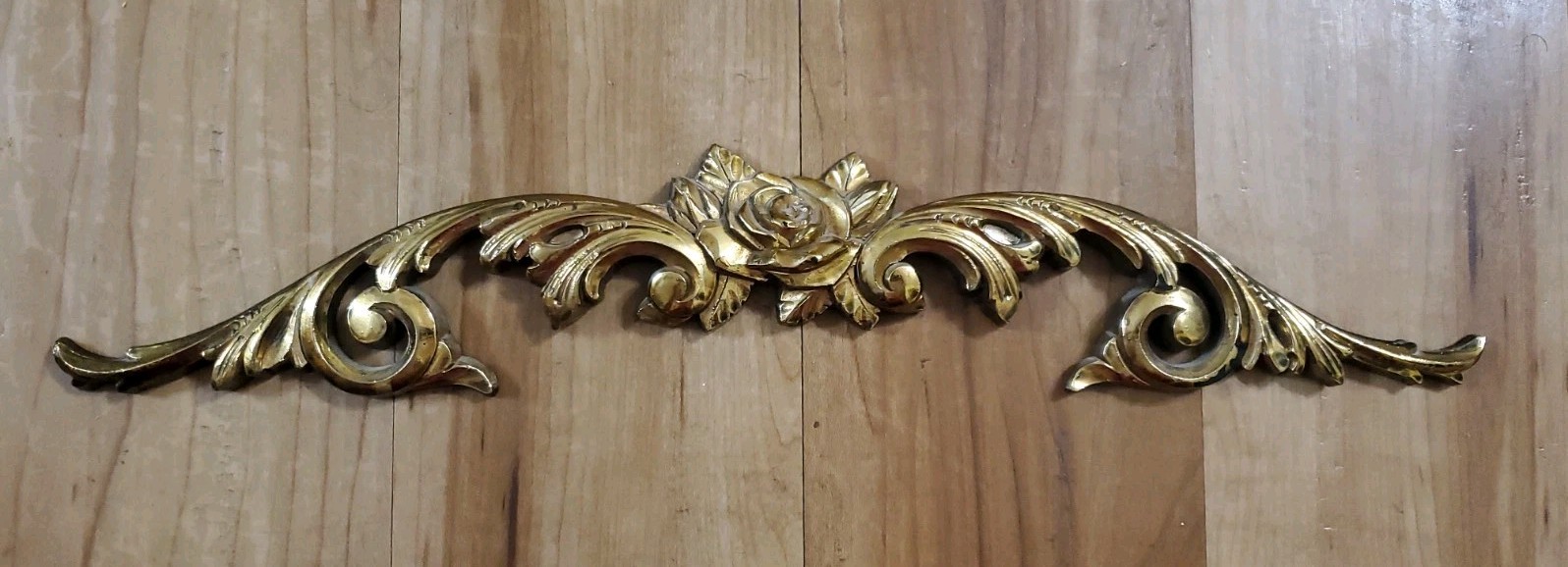 Vintage Syroco 7684A Gold Rose Leaf Door Window Wall Plaque Baroque Vintage Syroco 7684A Gold Rose Leaf Door Window Wall Plaque Baroque