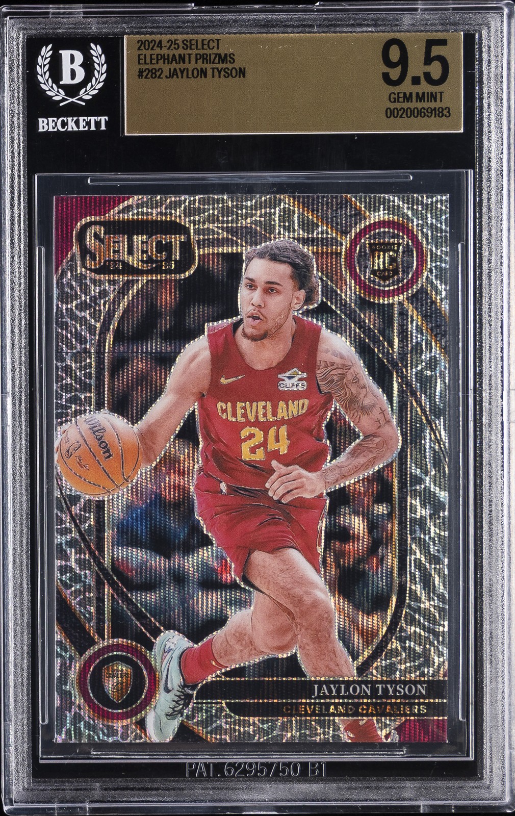 2024-25 SELECT ELEPHANT PRIZM #282 JAYLON TYSON BGS 9.5