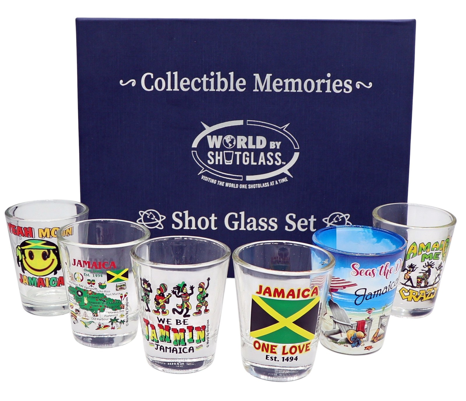 Jamaica Souvenir Boxed Shot Glass Set (Set of 6)