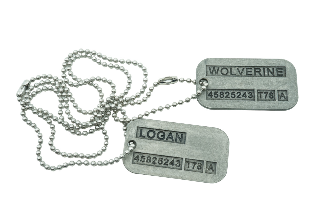 Wolverine Logan X-men Vintage Weapon-X Double-Sided Dog Tag Pendant Necklace Wolverine Logan X-men Vintage Weapon-X Double-Sided Dog Tag Pendant Necklace