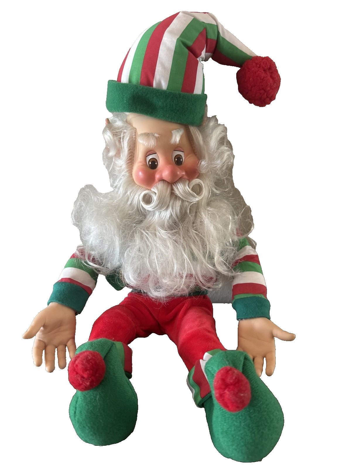 VTG Enesco Elf Doll North Pole Village Christmas Rubber Face Hands Zimnicki VTG Enesco Elf Doll North Pole Village Christmas Rubber Face Hands Zimnicki