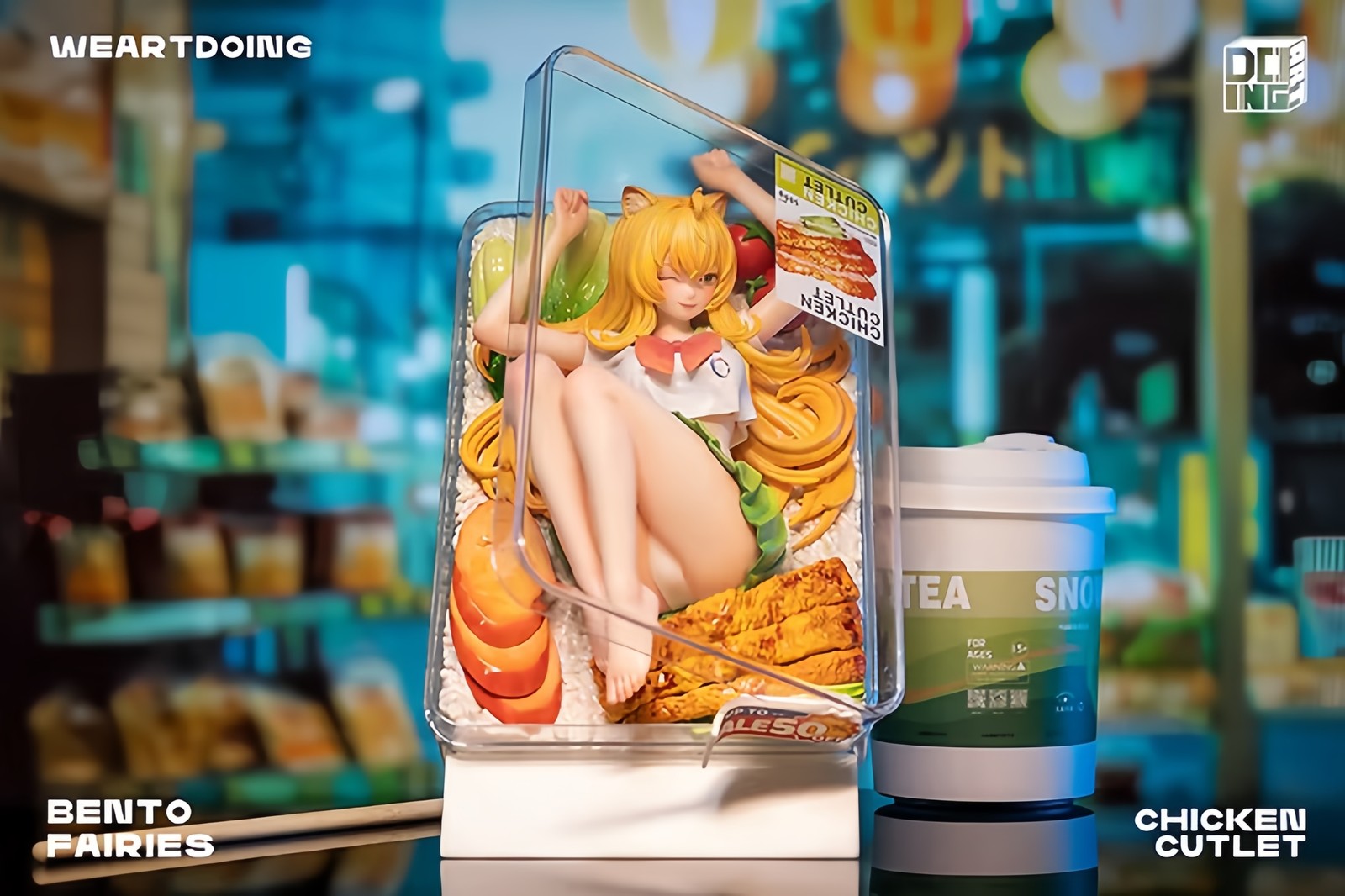 WeArtDoing Studio bento girl Japanese chicken cutlet statue in stock