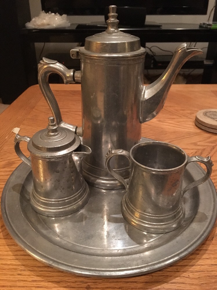 Vintage Duratale by Leonard Pewter Coffee Serving Set Vintage Duratale by Leonard Pewter Coffee Serving Set