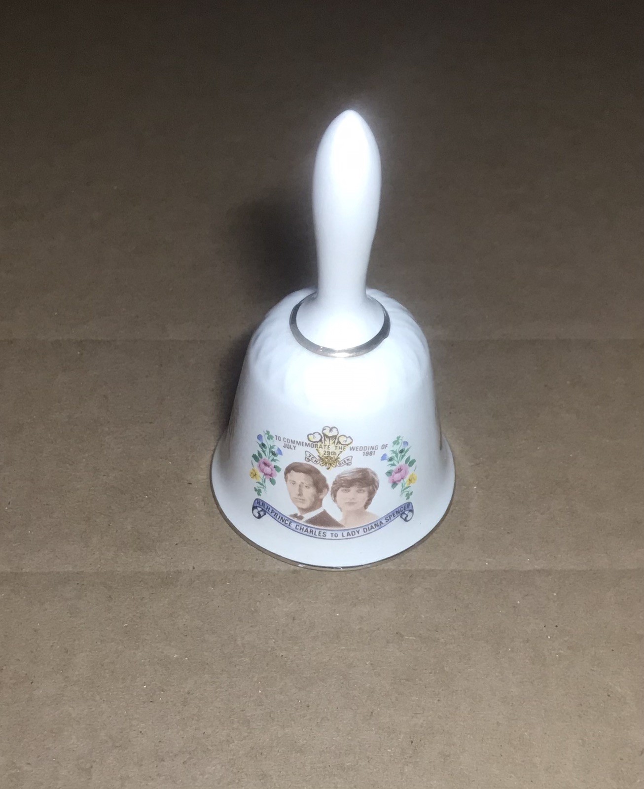 1981 Royal Wedding Commemorative Ceramic Bell Prince Charles Lady Diana Princess